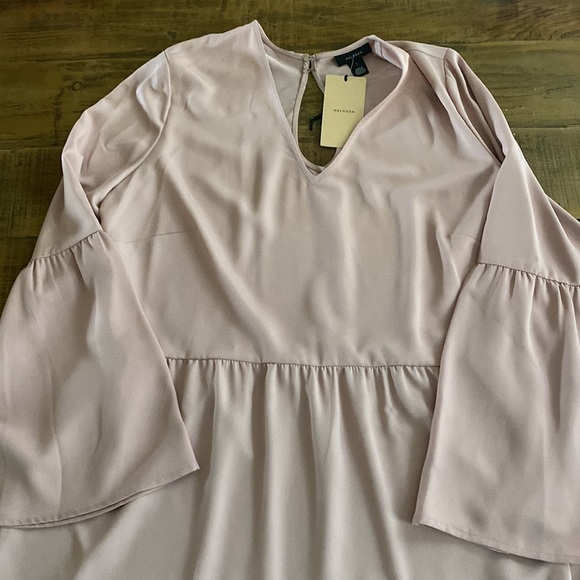 NEW Halogen Dusty Pink Bell Sleeve Shirt, Large - Picture 4 of 7